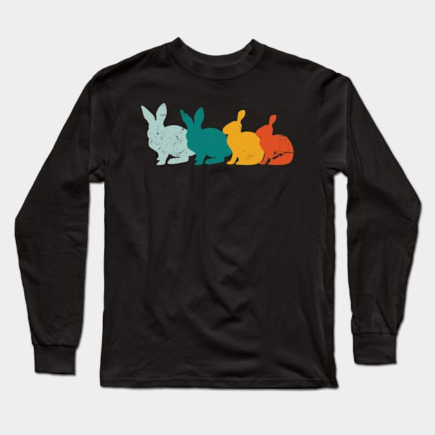 Retro Bunny Rabbit Long Sleeve T-Shirt by shirtsyoulike